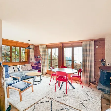 Centered Ski/Swim Ap. W/ Private Yard & Fireplace Anzere Exterior photo